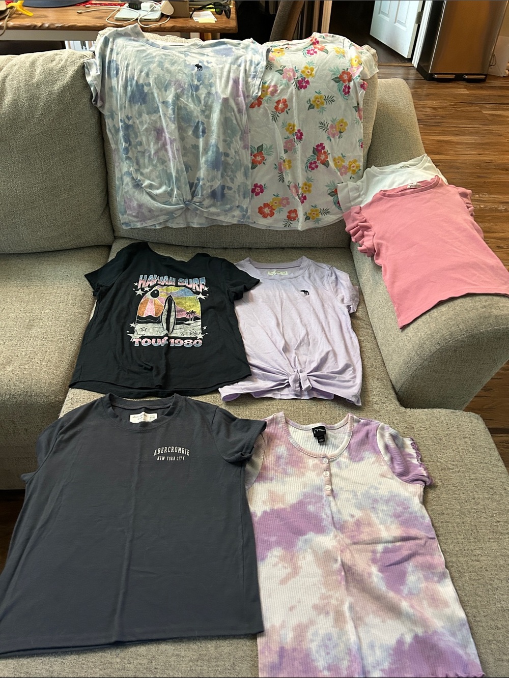 Mixed Girls Tee Bundle - Floral, Tie-Dye, Pastel & Graphic Tops